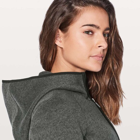 Lululemon Fleece & Thank You Pullover Heathered Black / Black - size 10 - Picture 4 of 10